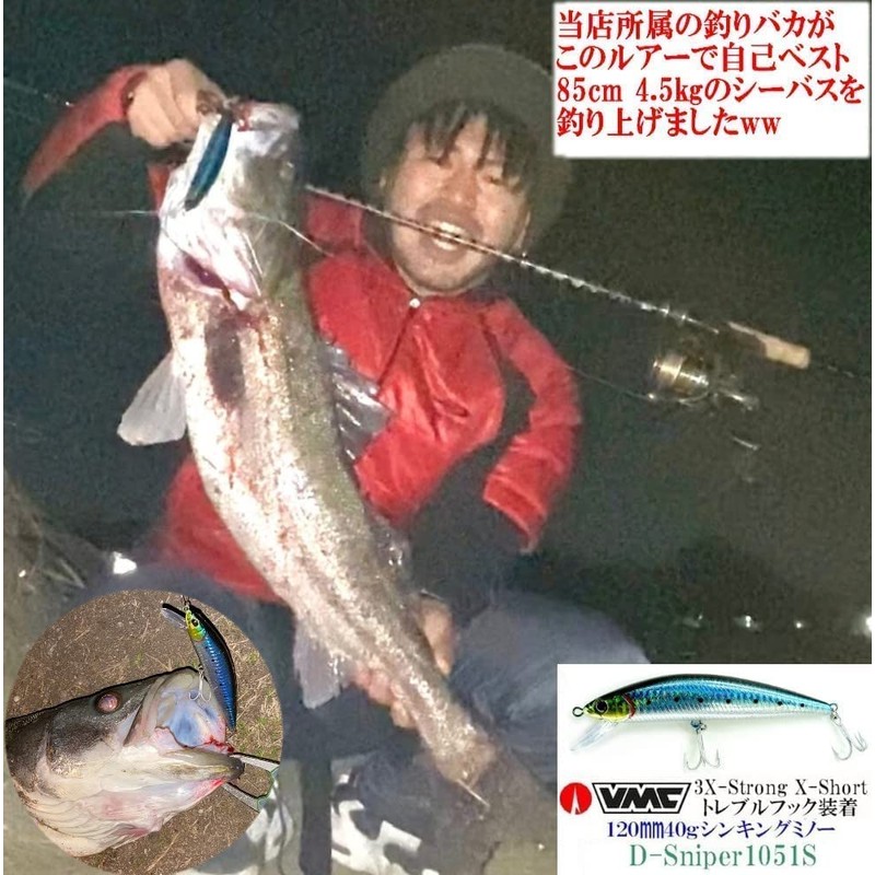 Zigginger Z x AncienHunter D-Sniper 1051S Sinking Minnow 4.7 inches