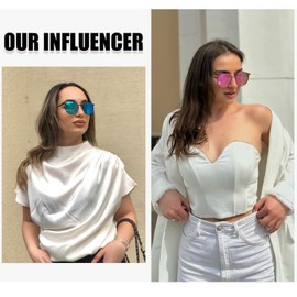 DUCO Unisex Fashion Polarized Sungalsses for Men Women with Metal Frame UV 400 Protection 8120