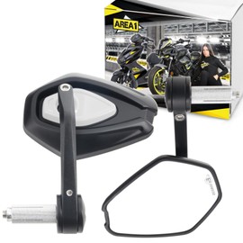 Area1 Motorrad Lenkerendenspiegel Spiegel Set kompatibel mit XVS 1300 Midnight Star, Custom XVZ 950 (V88)