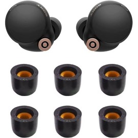 ALXCD Foam Ear Tips Compatible with Sony WF-1000XM4 Earbuds, S Sizes 3 Pairs Soft Memory Foam Eartips Replacement Ear Tips Earbuds Tips Foam, Compatible with Sony WF-1000XM4 XM4 Foam Black S