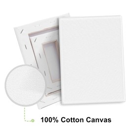 4 Packs Stretched Canvases for Painting with 3x5in,5x7in,8x10in,10x12in, Primed Canvas,Blank Painting Canvas for Oil & Acrylic Paint.