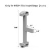 HTOH Plastic Linear Drain Clip Tile Tray Support Grey Plastic