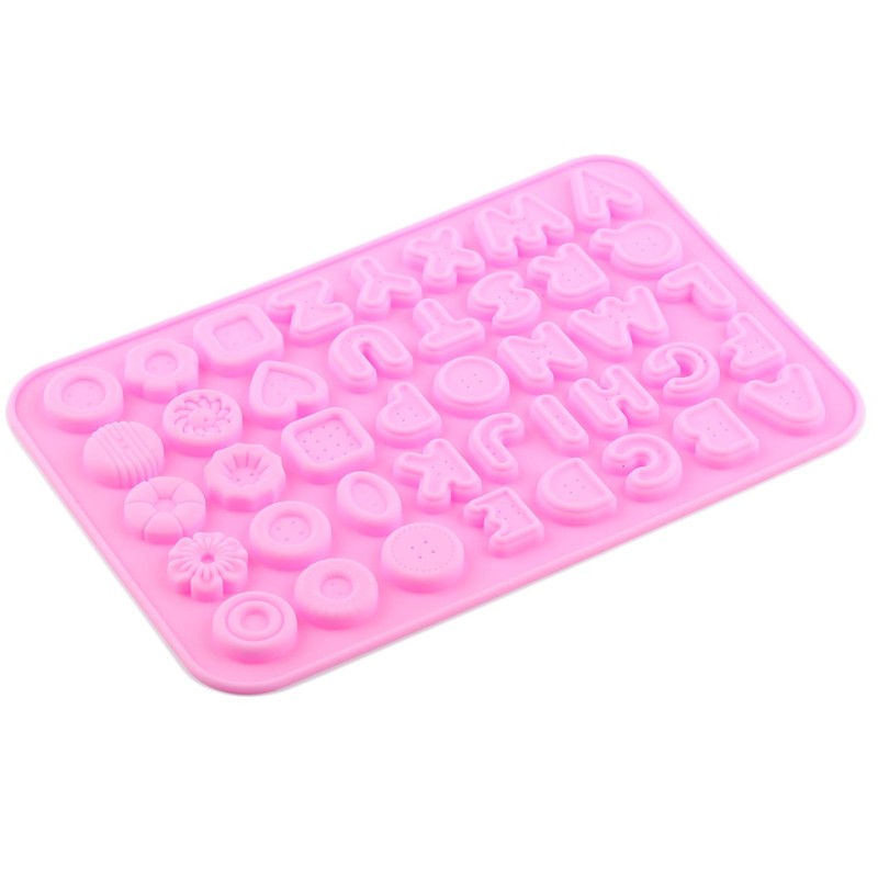 AIBOYA Letter Silicone Candy Molds Alphabet Button Mold For Candy