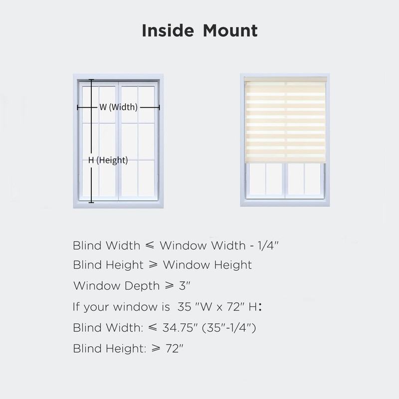 Joydeco Cordless Zebra Blinds for Windows, Dual Layer Light Control
