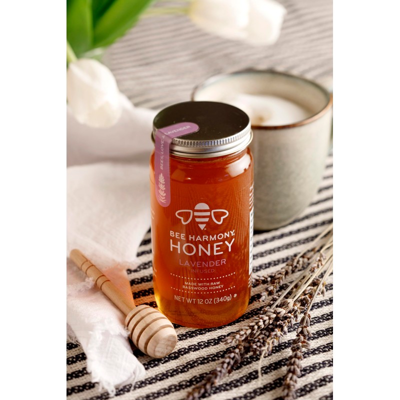 Bee Harmony Lavender Infused Honey, 12 OZ Each, Pack of