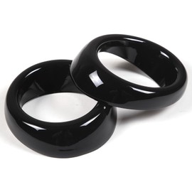 Moittellc Front Bumper Driving Fog Light Ring Bezels Covers Trim Molding Compatible with Infiniti G37 2010-2013, Front Fog Light Lamp Decoration Protector Accessories (Gloss Black)