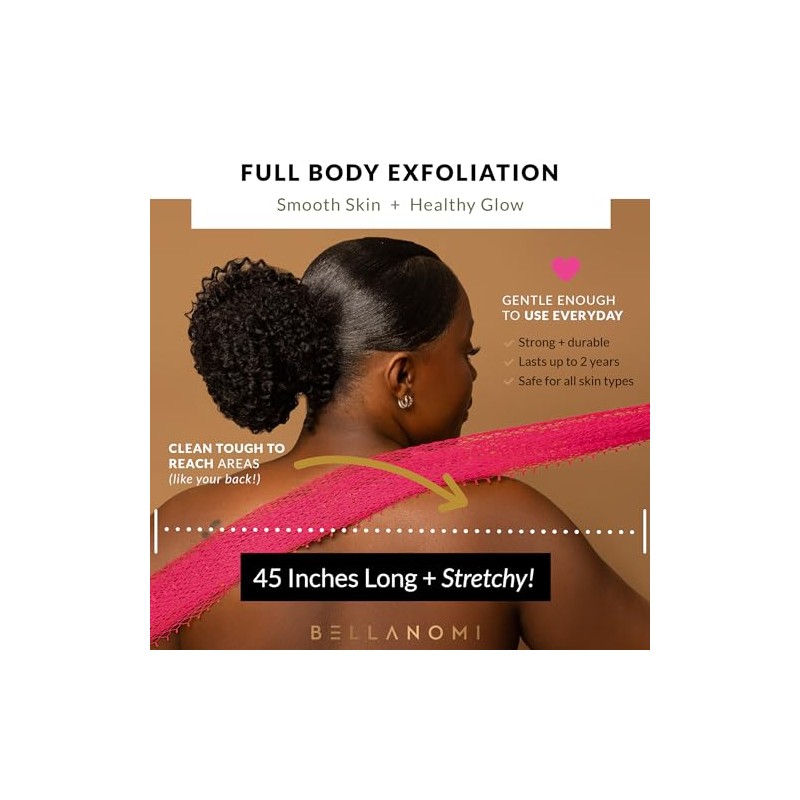 Bellanomi Esponja Exfoliante Africana Auténtica Origen Ético Nigeria 114 Largo