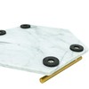 White Marble Tray with Gold Handles - Real Marble Perfume