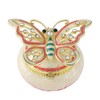 FASSLINO Butterfly Round Trinket Boxes Hinged Hand-Painted Jewelry Box Enamel