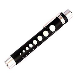 PRECISE CANADA: Pen Light with Pupil Gauge Led Penlight for Doctor Nurse Diagnostic Batteries Free 2ct. Black