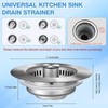 3 in 1 Kitchen Sink Drain Strainer, Stainless Steel Sink