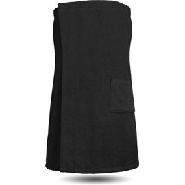 normani Women's Sauna Kilt Sauna Towel 100% Organic Cotton Extra Large from Size 44 Black