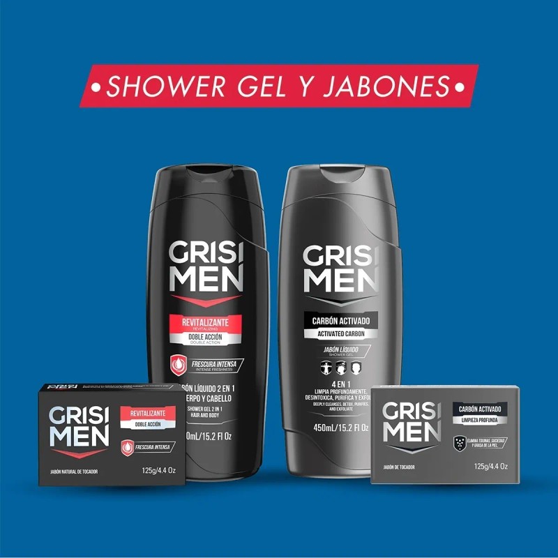 Jabón en Barra Grisi Men Revitalizante 125g