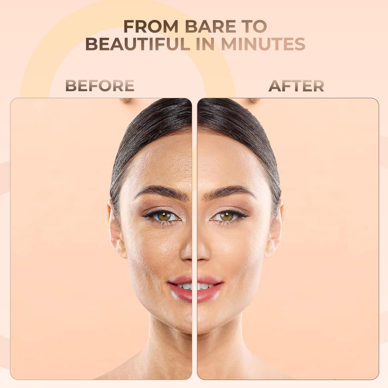 4pc KIT w/KABUKI BRUSH Mineral Makeup Bare Set Full Coverage