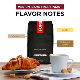 Fonte Coffee Roaster - Home Espresso Coffee - Medium-Dark Fresh Roast - Roasted in Seattle - Single Origin - Sweet, Caramel, Cocoa - 12 oz - F2