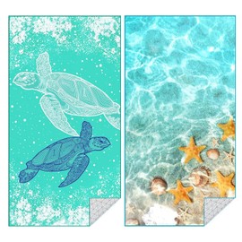 Beach Towel, Microfibre Bath Towel, Large, Set of 2, XXL Beach Towel, Sauna Towel, Sand-Free Sauna Towel, Microfibre Towel, Beach Towel Accessories, Quick-Drying Beach Towel, Beach Accessories