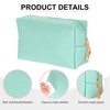 sourcing map PU Leather Square Makeup Bag, Waterproof Cosmetic Organizer