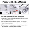 Combination Padlock, Adjustable Long Padlock 4 Digit Password Heavy Duty