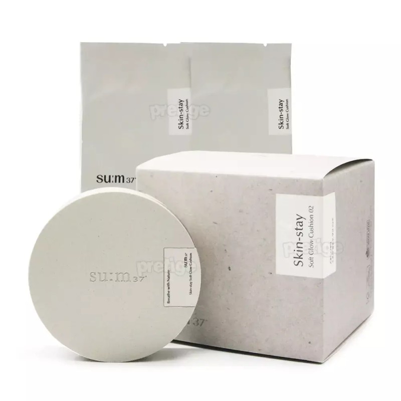 Soom37 숨37 스킨-스테이 소프트 글로우쿠션 본품+리필x2개 [01호] SU:M37 Skin Stay