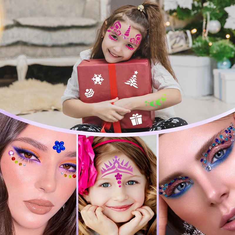 Bsenhe 58PCS Face Painting Kit, Includes 36 Reusable Facial Painting