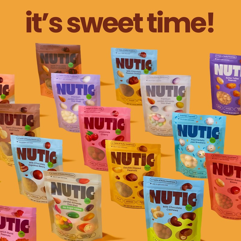 Nutic Double Dipped Milk Chocolate Covered Peanuts - 2LB, Roasted