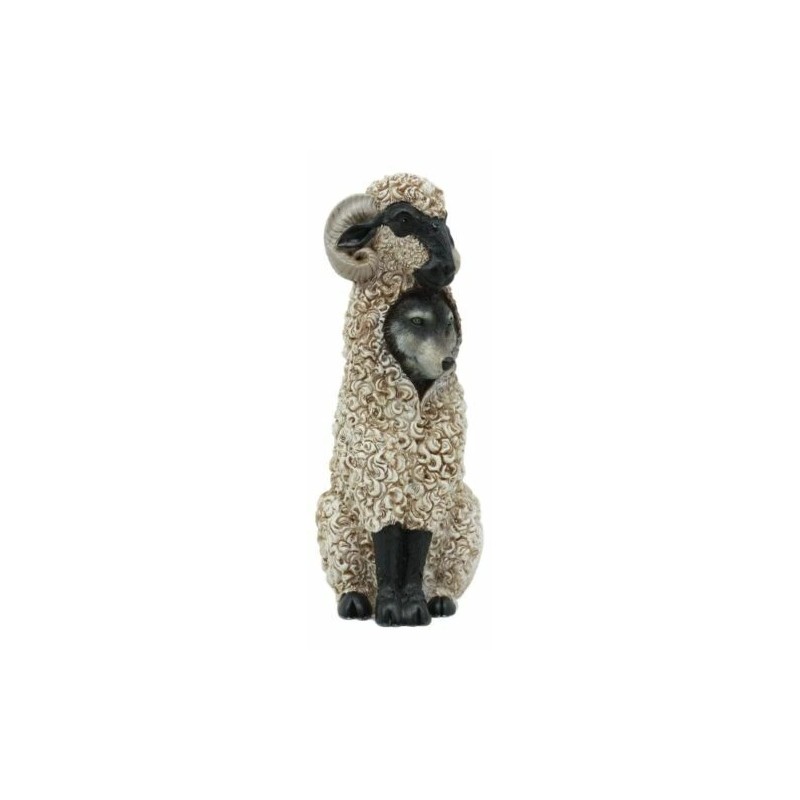Ebros Dupers Collection Wolf in Sheep Clothing Statue 5.75" Tall