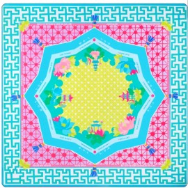 Cute Mahjong Mat Neoprene Rubber Mat Free Sample for Mahjong Casino Poker Party Game TablesSize: 800mm*800mm, Color: multi-2