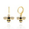 Bee Earrings for Women Gold Huggie Hoop Earrings Bumble Bee