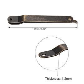 sourcing map Folding Support Hinge Furniture Decorative Box Lid Hinges Bronze Tone 97mmx11mm 15 Pcs