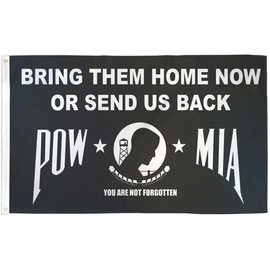 Ant Enterprises Pow Mia Flag 3x5ft Military Service Flag P.O.W. - M.I.A. POW-MIA Bring Them Home