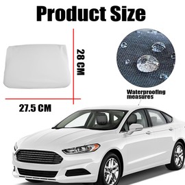 CGEAMDY 4PCS Car Headrest Covers, Soft Breathable Dustproof Washable Head Rest Protector Cover, with Elasticated Hems Universal Automotive Interior Accessories for Van, SUV, All Car Models(White)