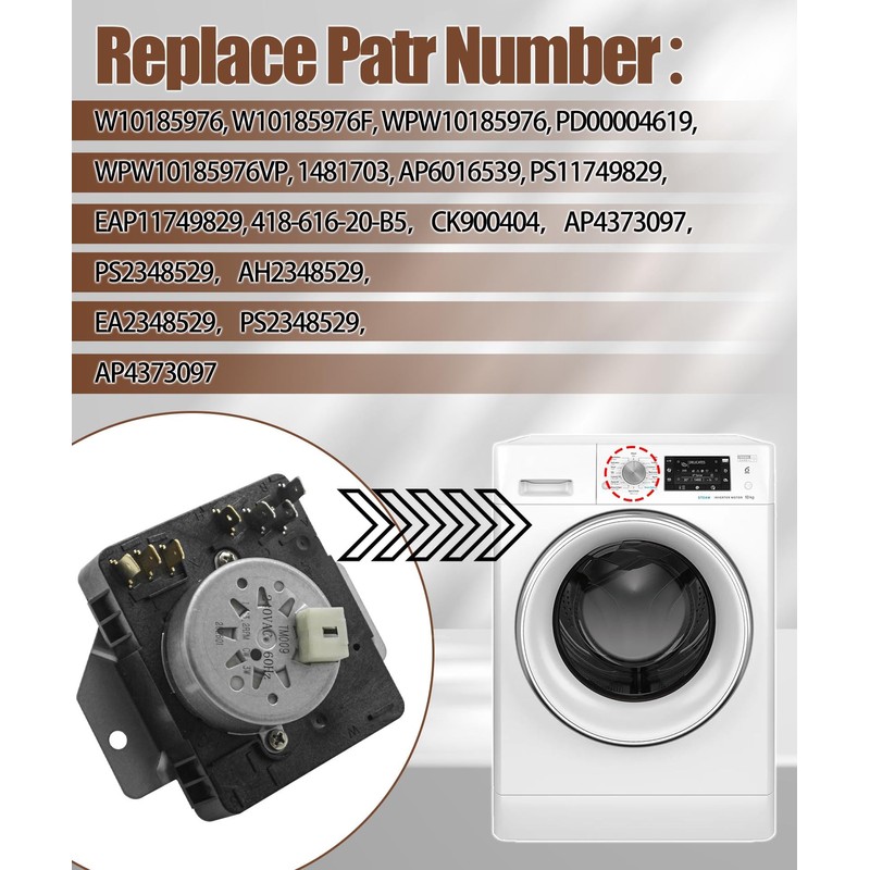 W10185976 WPW10185976 Dryer Timer
