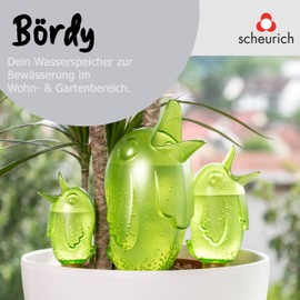 Scheurich Bördy XXL Plastic Water Reservoir, Colour: Bördy XXL, Green, 13.7 cm Width, 11 cm Depth, 33 cm High, 1 Litre Vol.
