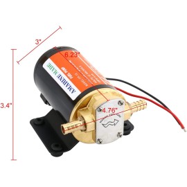 Amarine Made 12V Scavenge Impellor Gear Pump Diesel Fuel Scavenge Oil  Transfer