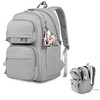 Backpack for Women Men, Lightweight School Backpack 15.6 Inch Travel Laptop Backpack Waterproof Bookbag Casual Carry-on Daypack for School Sports College Travel, Grey