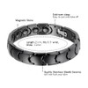 Cupimatch Men's Health Bracelet 15 mm Magnetic Therapy Stainless Steel