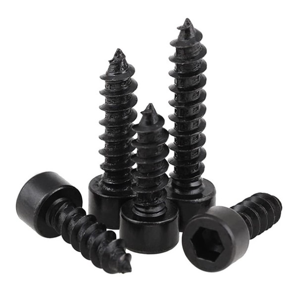 FEEIMOL Carbon Steel Self-Tapping Screws Black Hex Socket Screws M3
