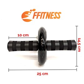 FFitnes FFITNESS ABS Trainer One Wheel, Non-Slip Wheel for Abdominal Muscle, Unisex, Adult, Red, Unique
