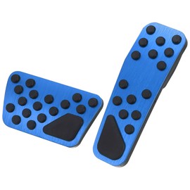 MACHSWON Car Brake and Gas Accelerator Pedal Covers Anti Slip Aluminum Alloy Foot Pedal Pads for Chrysler 300 2014-2019 Blue for Dodge Challenger Charger 2009-2019