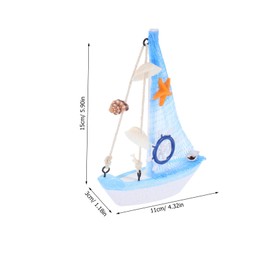 Gatuida Miniature Sailboat Model Decoration Nautical Themed Beach Decor for Parties Photography and Home Styling for Coastal Decor Enthusiasts