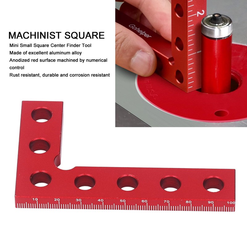 90 Degree Aluminium Alloy Centre Search Tool, Small Mini Carpenter's