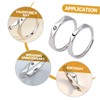 Beavorty 2 Pairs Matching Sun and Moon Promise Rings for