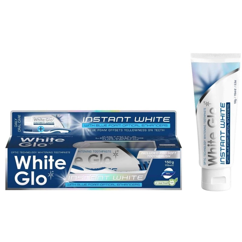 3 x White Glo Instant White Optic Technology Whitening Toothpaste