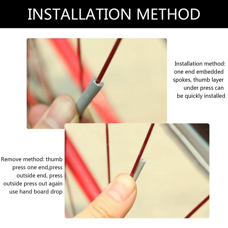 Abnaok Spoke Reflectors 36 Pieces, 360° Visibility Spoke Reflectors Set,