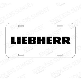 Amel Construction Manufacturing Liebherr  Car License Plate Front Auto Tag Plate