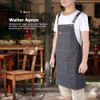 Unisex Waterproof Black Denim Hair Cutting Barber Salon Coffee Waiter