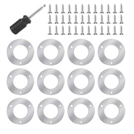BDHI 12pcs 32mm Wild Bird Boxes Garden Small Birds Metal Plate Bird Nest Box Protection Plates Sparrow Nest Box Owl Budgie Swift Stainless Steel Plate(Y316-12)