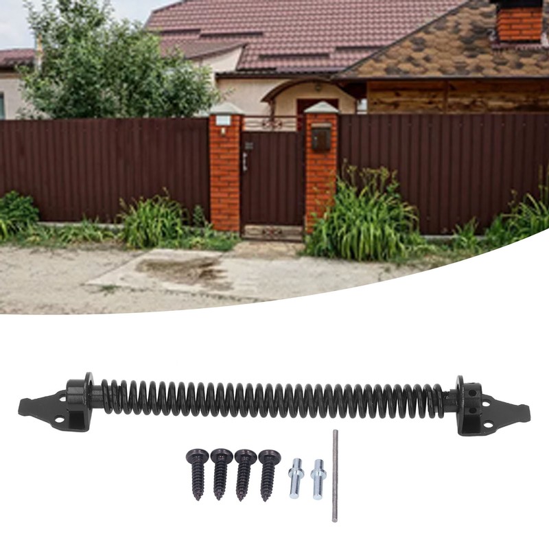 Self Closing Gate Door Spring Carbon Steel Electrophoresis Black Finish