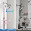 Joqixon Shower Caddy, Upgraded Extended Length Shower Caddy Over Showerhead