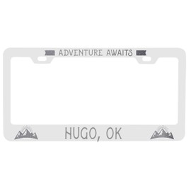Oklahoma Laser Engraved Metal License Plate Frame Adventures Awaits Design